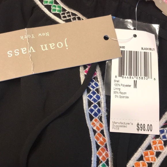 SOLD Joan  Vass New York Embroidered  Mini Dress - Picture 5 of 5